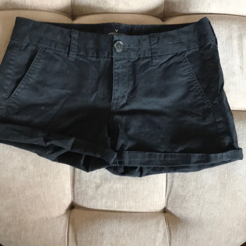 Woman’s black American Eagle midi shorts size 4